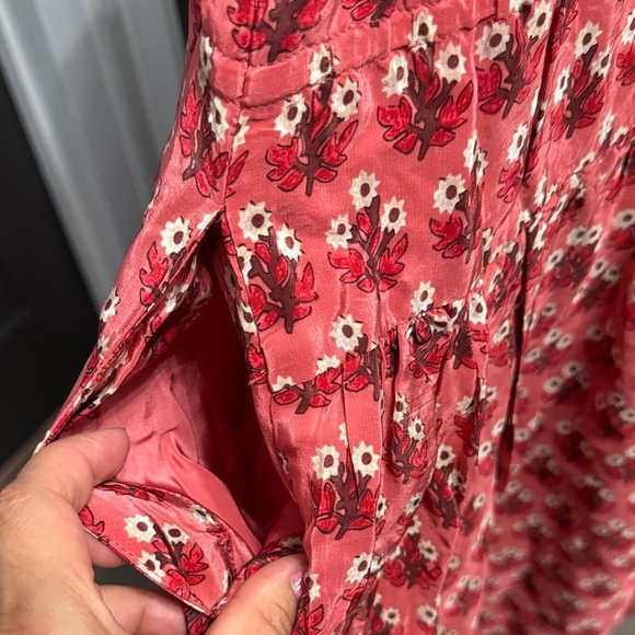 J. Crew Pink Geometric Midi Dress 100% Viscose - Picture 6 of 12